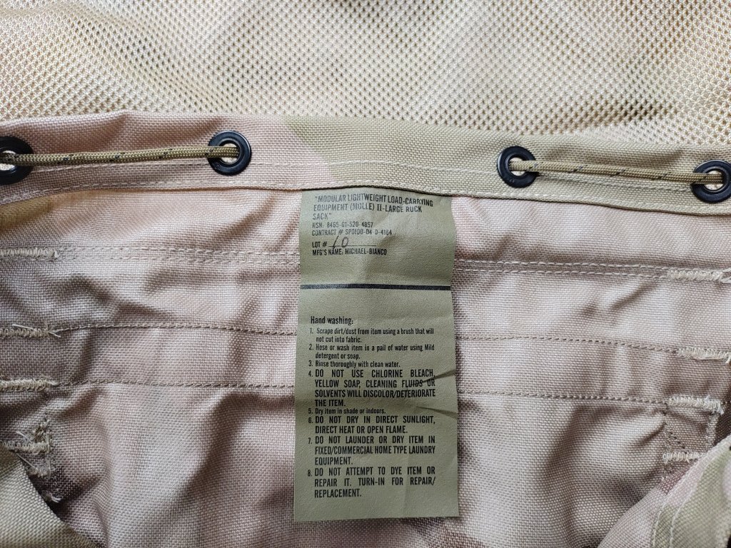 Batoh modulární Generation II. US Molle II Desert Modular Lightweight Load-Carrying Equipment Rucksack originál