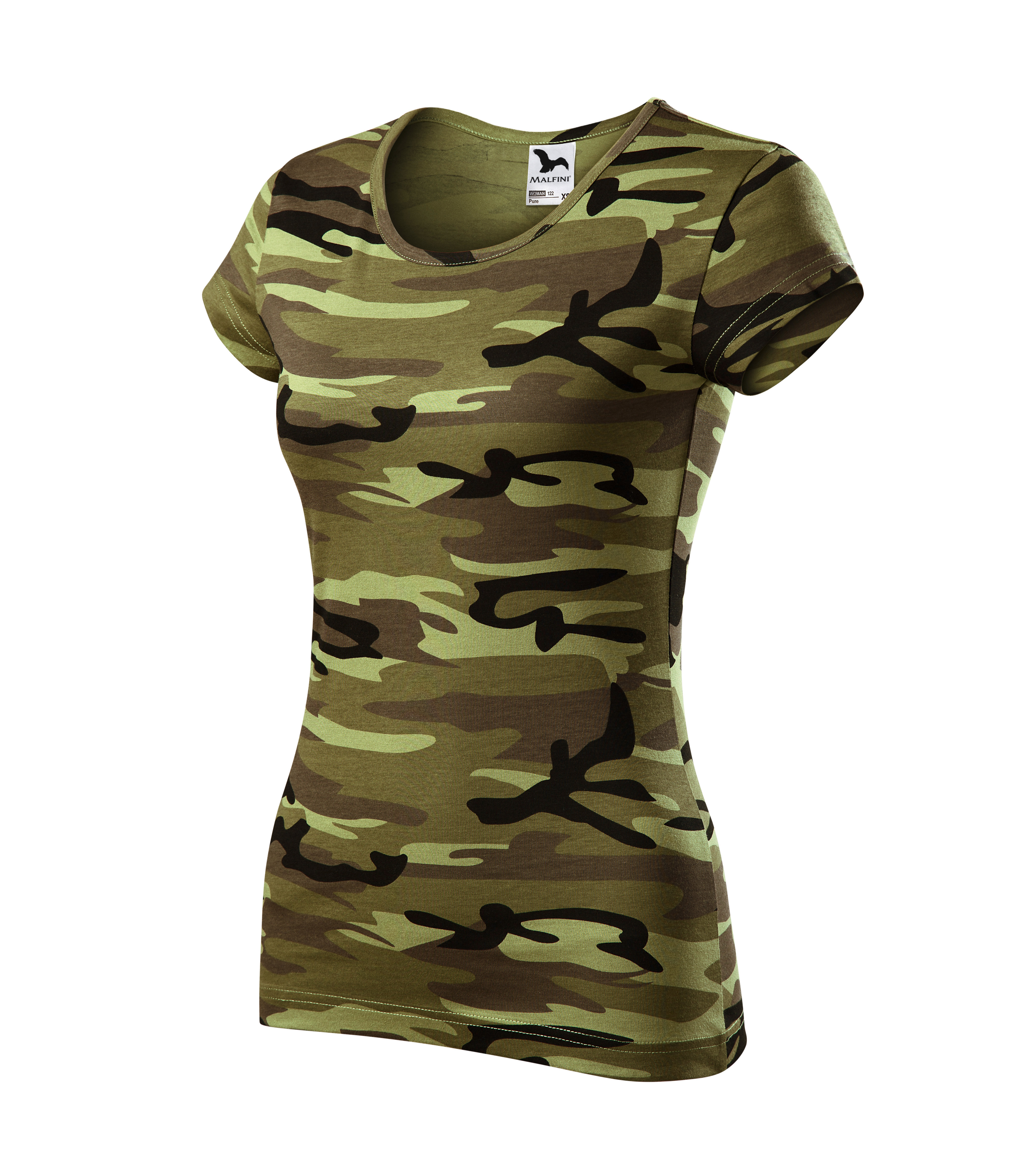 Dámské tričko Malfini Pure 150 camouflage green