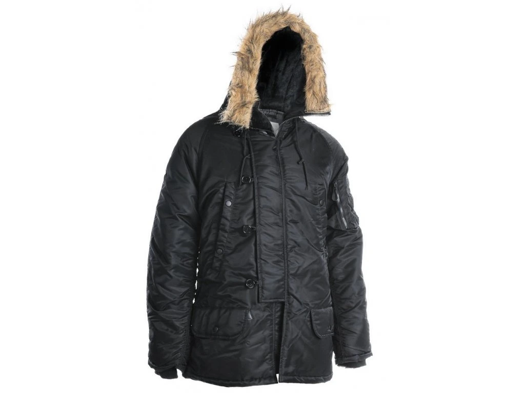 Bunda N3B černá aljaška dlouhá Miltec Basic