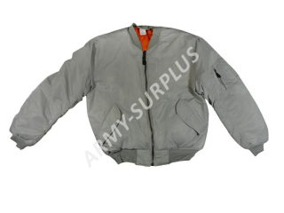 Bunda MA1 silver (bomber) šedá