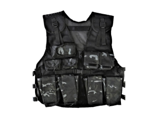 Vesta taktická dětská Assault Velká Británie Kombat BTP Multicamo black
