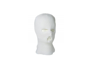 Kukla zimní bílá 3 otvory miltec