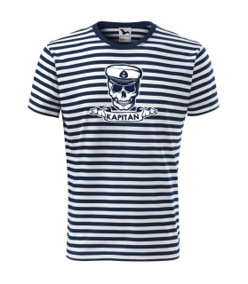 Pánské pruhované tričko s potiskem Kapitán